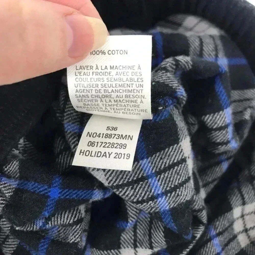 NORDSTROM MEN’S SHOP FLANNEL PAJAMA PANTS SMALL TAPERED LOUNGEWEAR BOTTOMS